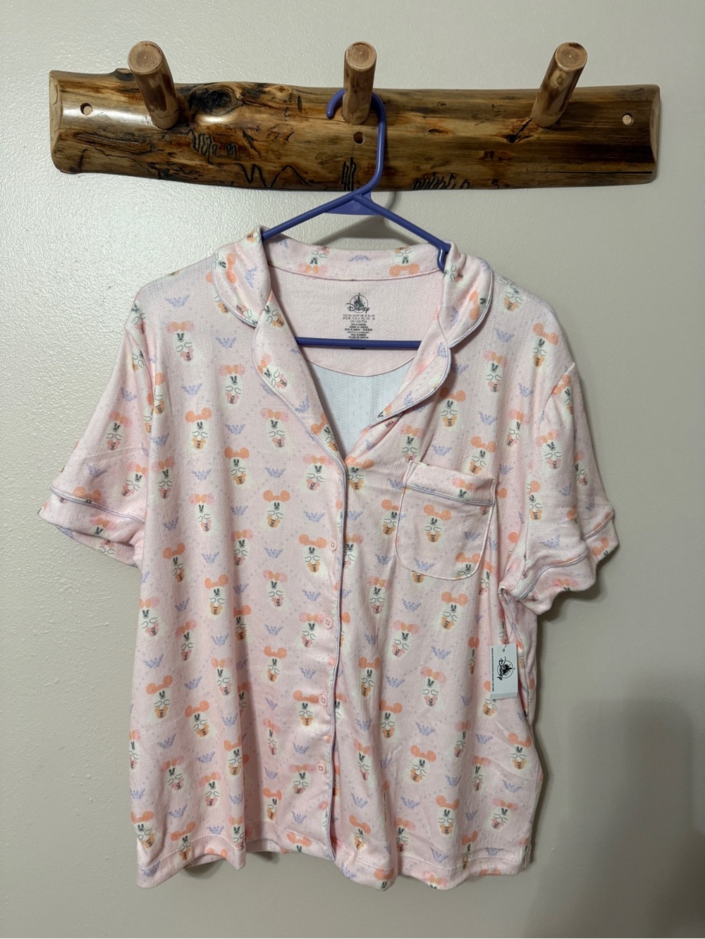 Disney Pink Pastel Ghost pjs- 2 pc top and shorts